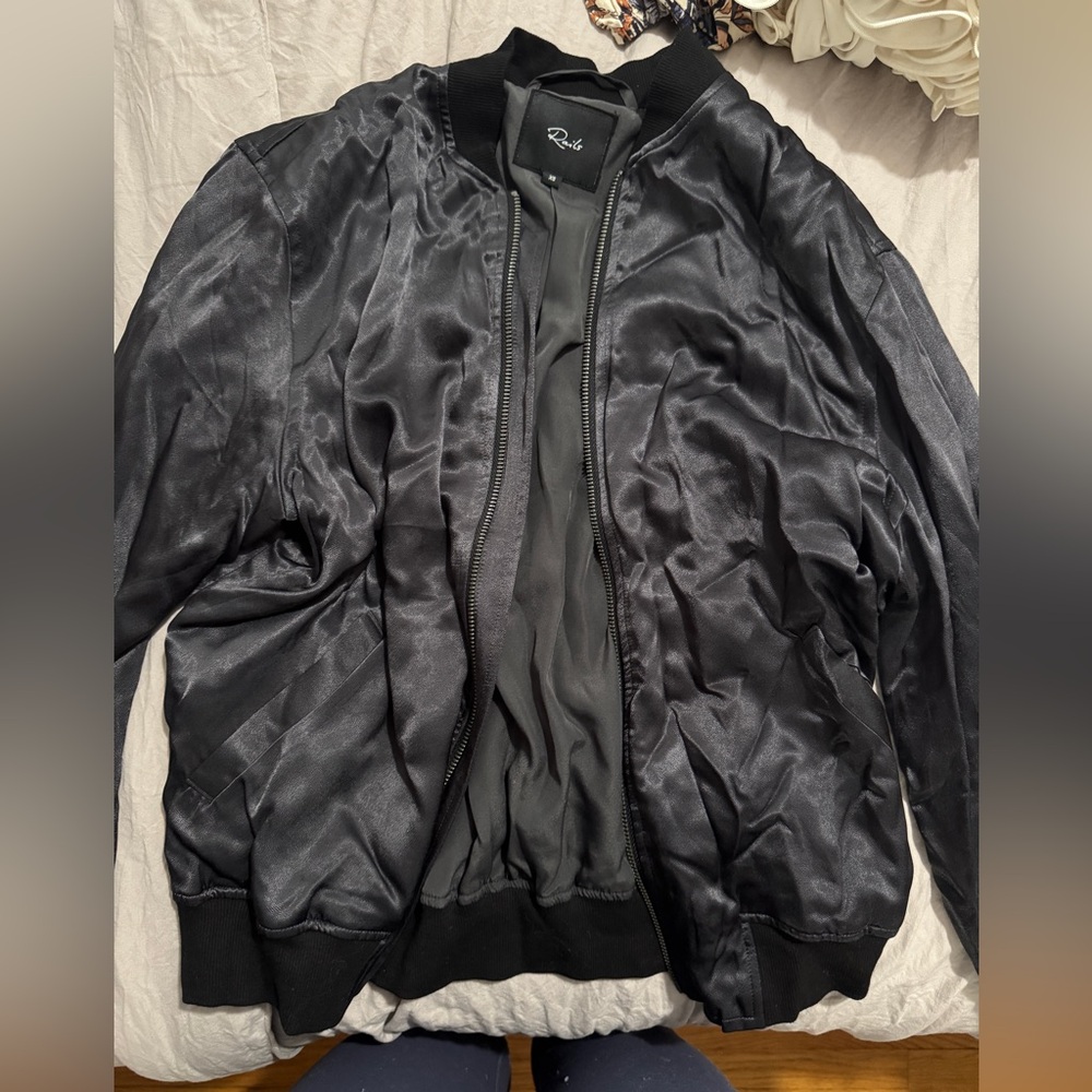 Rails Satin Bomber Jacket